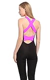 Aro Lora Women's Skinny Tight Bandage Sports Jumpsuits Rompers Small Rose