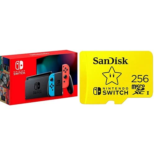 Nintendo Switch with Neon Blue and Neon Red Joy‑Con HAC001(01