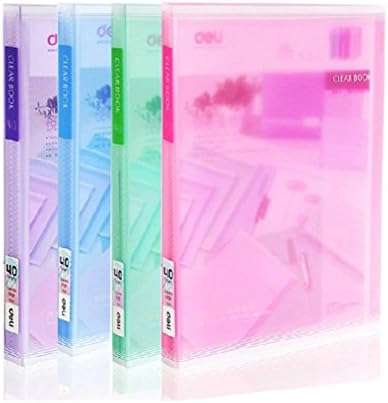 Pockets Transparent Display Book Document File Folder Office Perfect For Important Documents, Certificates, Bills Or Files Organized Coupons