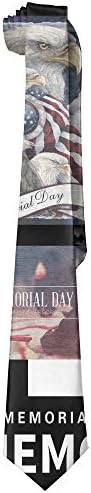 Happy Memorial Day Honor The BraveMen's Printed Floral Neckelegantstyle Man's Etiquette Gentleman TieNeck Ties