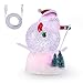 pearlstar Lighted Snow Globe Figurine - 7.3'' Cute Skiing Santa, Water Snow Globe with Swirling Glitter and Battery & USB Powered, Great Home Decoration and Gift (Santa Claus)