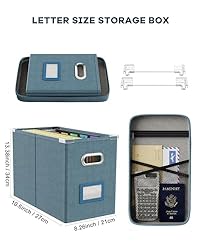 Oterri File Organizer Box with Lid, Hanging Filing