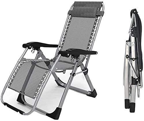 Liegestuhl Sonnenliege Gartenliege Lounge Sessel Klappbare Schwerlast-Schwerelosigkeitsstühle Sun Lounger Recliner für…