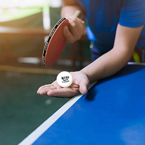 N1Fit Ping Pong Paddle Set - Includes 4 Player Rackets, 8 Professional Table Tennis Balls, Portable Storage Case for Indoor-Outdoor Play