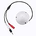 Dericam High Sensitive Microphone for CCTV/IP Camera/DVR/NVR, Audio Pickup Device for Security System, with 1 Female to 2 Male Power Splitter, No Power Supply Included, A1, White