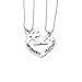 Charm.L Grace Her Buck & His Doe Elk Heart Pendant Charm Necklace