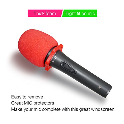 Microphone Cover,Foam BallType Accessories Mic Windscreen,Antirolling