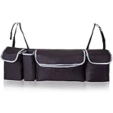TriGear Adjustable 2 in 1 Trunk Storage and Back Seat Car Organizer for Space Saving with Heavy Duty Design Fits Any SUV, Truck, Van, Minivan, Auto, Hatchback