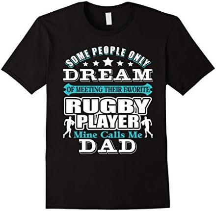 Men's "Rugby Dad Shirt": Proud Rugby Dad T-Shirt Medium Black