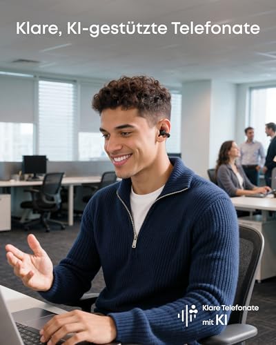 soundcore C50i by Anker, Open-Ear Headphones, Clip-On Earbuds, Ultra Comfortable, Open Ring Design, 12 mm Driver for Powerful Bass, Clear Calls with AI, AI Real-Time Translation, Firm Hold, Hi-Res, IP55