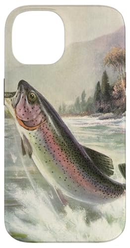 Fisherman Fly Fishing for Rainbow Trout Fish in a River Case for iPhone 14
