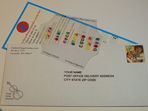 Fretless Finger Guides 3/4 Beginner Violin Finger Guide Helps You Learn ...