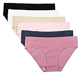 Barbra's 6 Pack Laser Cut Hiphugger Seamless Plus Size Panties (Small, Barbra Seamless)