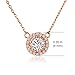 AMY O Friendship Necklace, Gift for Best Friend - Petite Crystal Necklace in Rose Gold Vermeil