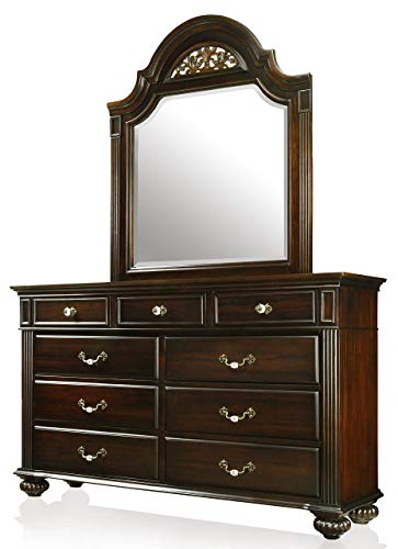 247SHOPATHOME IDF-7129EK-6PC Bedroom-Furniture-Sets, King, Walnut