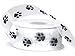 Sheer White Organza Ribbon with Black Paw Prints 1 1/2