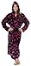 Burklett Women's Robe Plush Hooded Printed Flannel Fleece Bath Robe w/Side Pockets,Gradient Colour