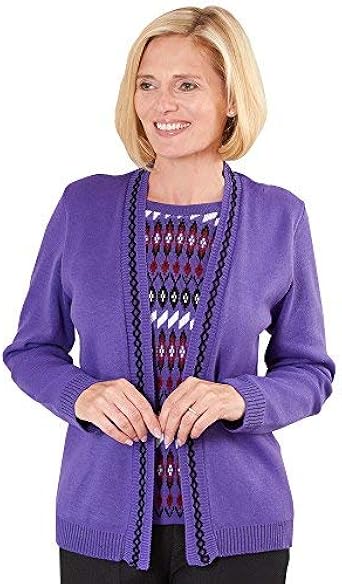 violet cardigan