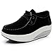 Shenn Women's Platform Fitness Suede Leather Sneaker