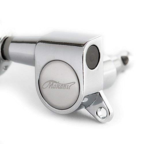 Makanu Ukulele Tuning Pegs 2R2L ukulele tuning machines Chrome Slivery Tuner Guitar Geared 4pcs - Thumbnail 3