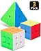 STEAM Life Educational Speed Cube Set 3 Pack Magic Cube | Includes Speed Cubes 3x3, 2x2 Speed Cube, Pyramid Cube | Puzzle Cube Puzzles Bundle primary