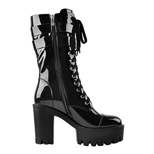 Yolkomo-Womens-Ankle-Calf-High-Zip-Up-Cool-Boots