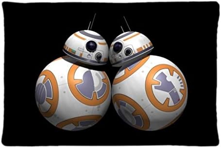 BB8 Droid Custom Design Standard Rectangular Zip Pillow Cushion Cover 20 X 30 Inches - Great Gifts