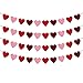 Felt Heart Garland Banner, NO DIY, 6 Pack Valentines day Banner Decor, Valentines Decorations, Anniversary Wedding Birthday Party Decorations, for Home Office Decor