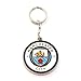 Manchester City FC Official Metal Football/Soccer Crest Keyring (One Size) (White/Blue)