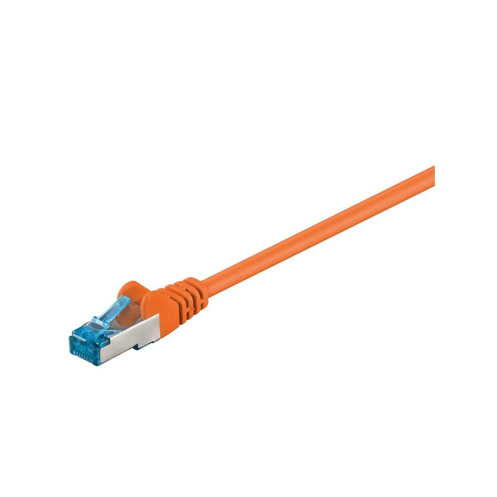 Goobay 93704 CAT 6a Patch Cable, S/FTP PiMF, Orange, 10m Length
