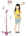 Kids Karaoke Pink Stand Up Microphone Toy Play Set w/ Built In MP3 Jack