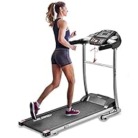 EiioX Folding Treadmill 1.5HP, 56.3" x 25.2", Quiet Exercise Machine with MP3, Audio Auxiliary Port, EKG Grip for Home use