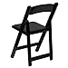 Flash Furniture HERCULES Series Black Wood Folding Chair with Vinyl Padded Seat