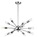Light Society Meridia Sputnik 12-Light Chandelier Pendant, Chrome, Mid Century Modern Industrial Starburst-Style Lighting Fixture (LS-C172-CRM)