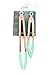 COOK WITH COLOR Stainless Steel Silicone Tipped Kitchen & BBQ Tongs Set, 2 Pc Tongs, Green