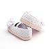 ESTAMICO Infant Girls' Sandal Floral Net Yarn Ballerina Us Sizes 3 White