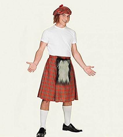 Schottenrock und Mütze Komplett-set Schottenkostüm Schotte Kilt