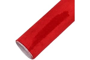 Car Headliner Replacement Self Adhesive Headlining Fabric, Sticky Upholstery Fabrics for Car Interior, DIY Art Crafts(Red,40c
