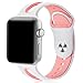 Haveda Sport Bands Compatible for Apple Watch 38mm/40mm, Soft Silicone Sport Strap Bands for Apple Watch, iWatch Series 4/3/2/1,Women Men Kids 38mm/40mm S/M White/Pink