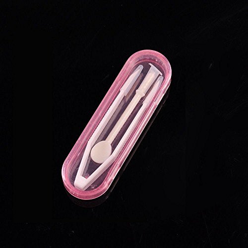 Ligntean Mini Portable Travel Soak Tweezer Container Eye Care Lenses Remover Tool Kit Storage Box