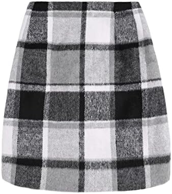Amazon Gray Plaid Pencil Skirt Buy Plaid Bodycon Mini Pencil Skirt