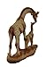 Zeckos A Mother's Love Giraffe and Calf Wood Finish Resin Statue 7 Inches High