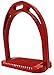 PRORIDER Horse Riding Saddle English Iron Stirrups 4-3/4″ Wide Red 51114Rthumb 1