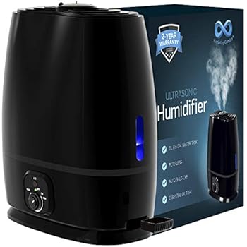 Everlasting Comfort Humidifiers for Bedroom (6L) with Essential Oil Tray (Black)