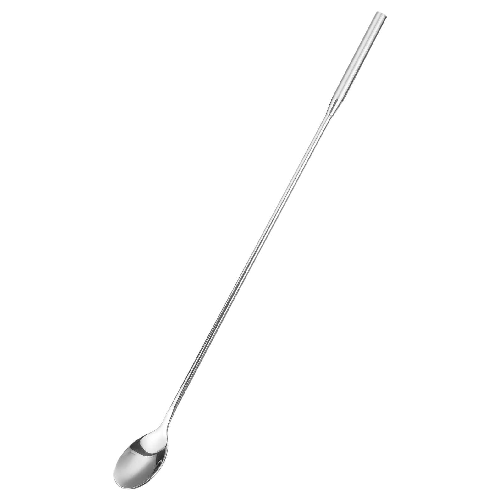 uxcell Long Handle Mixing Stirring Spoon, Stainless Steel Bartender Mixing Spoon Cocktail Stirrers, Bar Spoon Stirring Spoon (Length: 300mm/11.81", Silver)