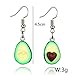 Hatoys Miniature Food Green Avocado Friendship Jewelry Earrings (Green)