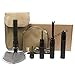 Portable Folding Shovel, Military Folding Multifunctional Shovel Include Shovel, Fire Starter, Compass, Screwdriver, Emergency hammer, Knife, Bottle opener and Saw by JISIMI