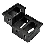 AutoEC Rocker Switch Panel Switch Holder Housing Kit - Black Plastic