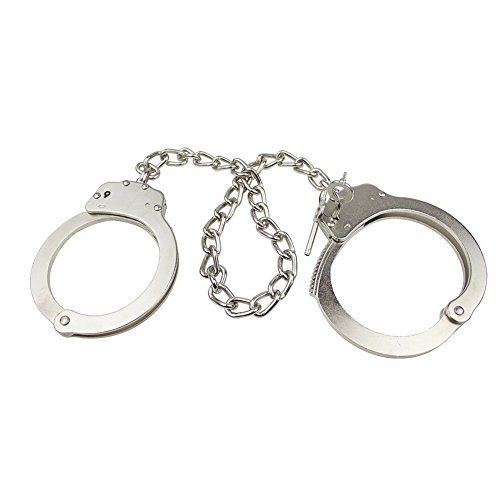 Yoghourds Double Lock Leg Cuffs Ankle Handcuffs，Adjustable Heavy Duty Tactical Steel Metal Law Enforcement Leg Cuffs in Professional Grade - Thumbnail 4