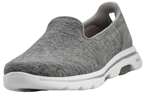 Skechers Women's Go Walk 5-Honor Sneaker, Grey, 10.5 Wide US